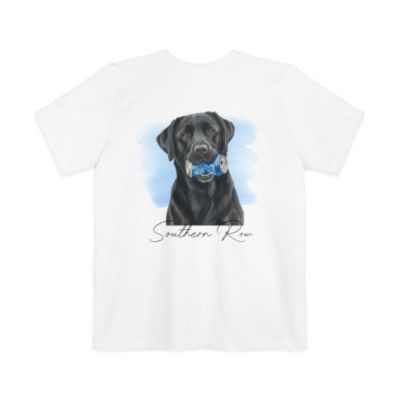 Black Labrador Pocket T-Shirt — 'Southern Row' Dog Portrait Tee